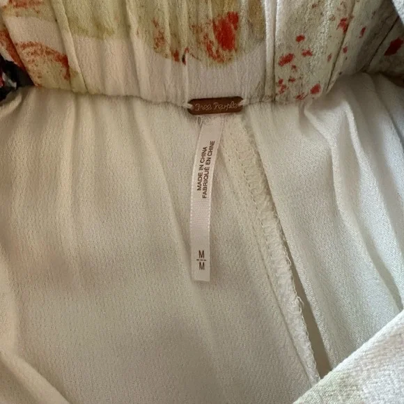 Free People Island Time Cream Color One Shoulder Wide Leg Jumpsuit — NWOT - Picture 5 of 6